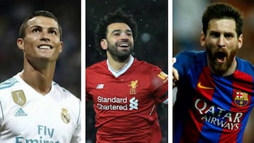 Cristiano,Salah y Messi luchan por la Bota de Oro.