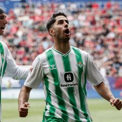 Osasuna 0-2 Real Betis: resumen, goles y resultado