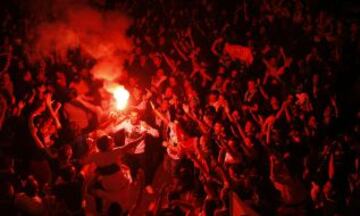 La ciudad de Elche sale a la calle a celebrar el ascenso a primera divisin.