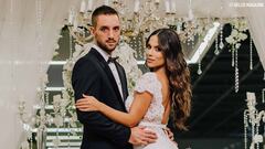 Viktor Troicki y Aleksandra Djordjevic, en la boda.