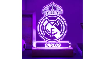 Lámpara personalizada del Real Madrid de Transparent Gift en Amazon