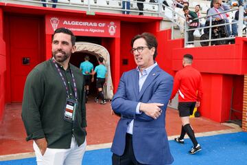 Mac Lackey, propietario del Algeciras (a la derecha) con Jordi Figueras (secretario tecnico)-
