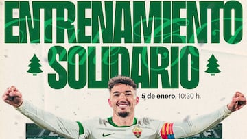 El Elche organiza un entrenamiento solidario en el Martínez Valero