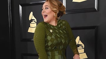 Adele en la 59&deg; edici&oacute;n de los GRAMMY Awards en el Staples Center, California. Febrero 12, 2017.