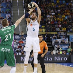 Resumen del Madrid-Unicaja, Copa del Rey ACB 2018: Rudy y Campazzo decantan el partido