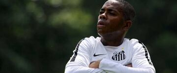 Robinho, con el Santos.