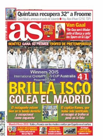 Las portadas de AS de julio