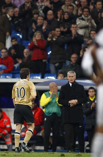 The Juventus legend was given an ovation for his two goals in the Champions League group stage meeting on 6 November 2008.