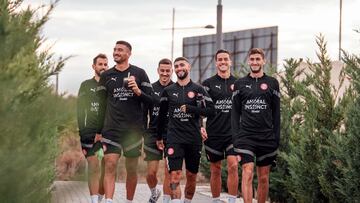 Los jugadores del Girona en Estepona.