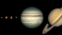 De izquierda a derecha, junto al sol: Mercurio, Venus, Tierra, Marte, Júpiter, Saturno, Urano, Neptuno y Plutón. FOTO: NASA