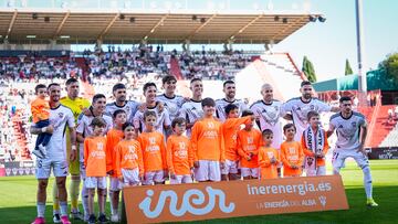 La formación del Albacete ante el Córdoba en el Carlos Belmonte. Foto Josema Moreno