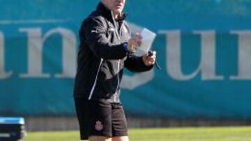 Aguirre, durante un entrenamiento.