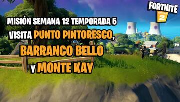 &iquest;D&oacute;nde est&aacute; Punto Pintoresco, Barranco Bello y Monte Kay en Fortnite?