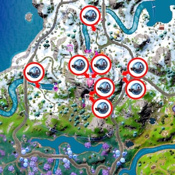 Todas las ubicaciones de Bolonchos en Fortnite Temporada 3