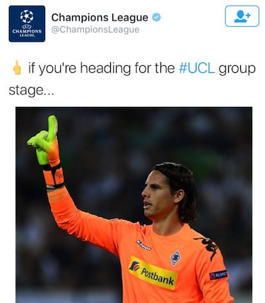 El Twitter de la Champions uso un emoticon equivocado