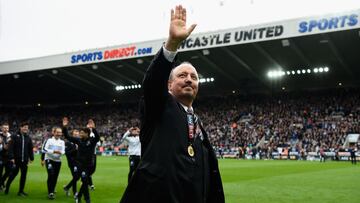 (FILE PHOTO) It has been announced on June 24,2019 that Manager Rafael Ben&Atilde;&shy;tez will leave Newcastle United when his current contract runs out on. NEWCASTLE UPON TYNE, ENGLAND - MAY 07:  Newcastle United manmager Rafa Benitez celebrates  after 