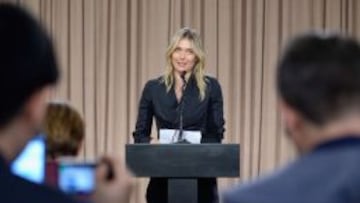 Sharapova, durante la rueda de prensa.