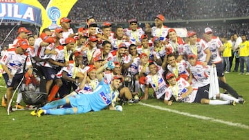 Junior de Barranquilla celebrando su título de la Copa Águila 2017