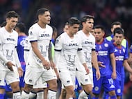 Juan Dinenno, Gabriel Fernandez, Rodrigo Lopez, Ulises Rivas of Pumas during the game Cruz Azul vs Pumas UNAM, corresponding to Round 12 of the Torneo Apertura 2023 of the Liga BBVA MX, at Azteca Stadium, on October 07, 2023.
<br><br>
Juan Dinenno, Gabriel Fernandez, Rodrigo Lopez, Ulises Rivas de Pumas durante el partido Cruz Azul vs Pumas UNAM, correspondiente a la Jornada 12 del Torneo Apertura 2023 de la Liga BBVA MX, en el Estadio Azteca, el 07 de Octubre de 2023.