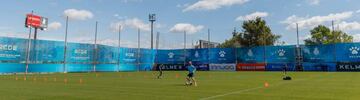 Un entrenamiento individual del Espanyol, esta semana, en la Ciudad Deportiva.