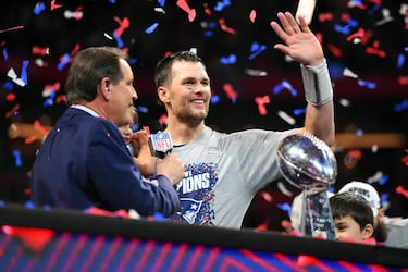 03/02/19. New England Patriots gana 13-3 a Los Angeles Rams. Tom Brady gana su sexto trofeo Vince Lombardi en su novena final.