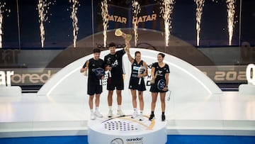 Tapia, Coello, Triay y Brea, en el podio de campeons de Qatar.