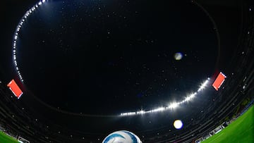 Official Ball Voit Tempest during the game America vs Guadalajara, corresponding to Round 08 of the Torneo Apertura 2023 of the Liga BBVA MX, at Azteca Stadium, on September 16, 2023.
<br><br>
Balon oficial Voit Tempest durante el partido America vs Guadalajara, correspondiente a la Jornada 08 del Torneo Apertura 2023 de la Liga BBVA MX, en el Estadio Azteca, el 16 de Septiembre de 2023.