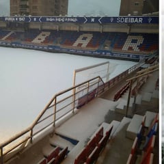 Ipurua presenta este aspecto a pocas horas del Eibar-Villarreal