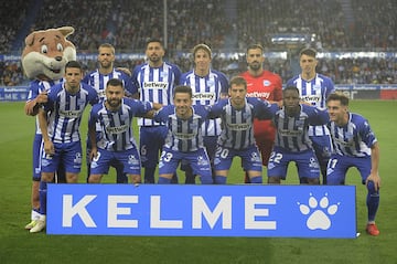 El once inicial del Alavés.