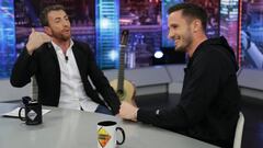 Sa&uacute;l junto a Pablo Motos en El Hormiguero.