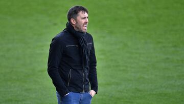 Eduardo Coudet durante el partido disputado contra el Valladolid en Balaídos.