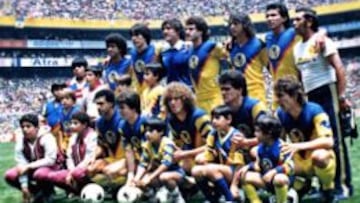 La alineaci&oacute;n del Am&eacute;rica en la final de 1983-84