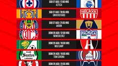 Liga MX: Fechas y horarios de la jornada 11, Apertura 2022