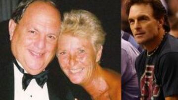 A la izquierda, los padres de Doug Flutie, que aparece en la imagen de la derecha.