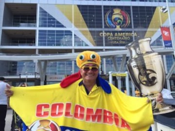 Imágenes de hinchas Colombia vs. Costa Rica en Copa América