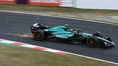 Alonso, con el Aston Martin en Suzuka.