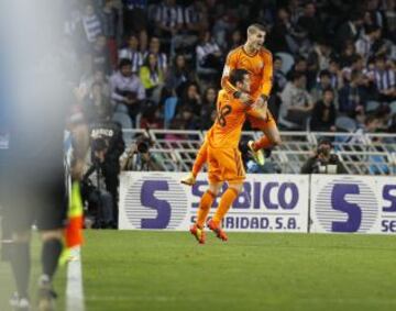 0-4. Morata celebra el cuarto gol.