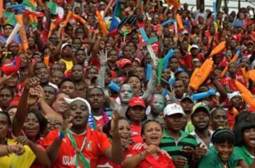 Color en las gradas de la Copa de África