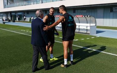 Primer cara a cara de Cristiano y Florentino tras el enfado