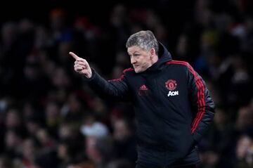 Manchester United interim manager Ole Gunnar Solskjaer during the match