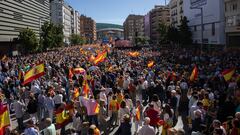 Multitud de simpatizantes durante la manifestación organizada por el PP, a 24 de septiembre de 2023, en Madrid (España). Bajo el lema ‘A la calle contra la amnistía, el referéndum y contra aquellos que quieren destruir nuestro Estado de Derecho’, el Partido Popular ha organizado una movilización cívica e institucional contra el intento de Pedro Sánchez de “destruir la Constitución” con una posible aprobación de una amnistía y de reconocer el derecho de autodeterminación. La dirección nacional de Génova pretende visibilizar la posibilidad de que el PSOE esté dispuesto a conceder beneficios judiciales a los condenados por la consulta ilegal del 1-O en Cataluña para reeditar la coalición al frente de La Moncloa, tal y como le reclaman los partidos independentistas.
24 SEPTIEMBRE 2023;MADRID;AMBIENTE;MANIFESTACIÓN PP;CONTRA LA AMNISTÍA
Alejandro Martínez Vélez / Europa Press
24/09/2023