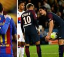 El trato de Cavani y Messi con Neymar: dos polos opuestos