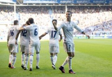 Cristiano Ronaldo celebra el 1-4.