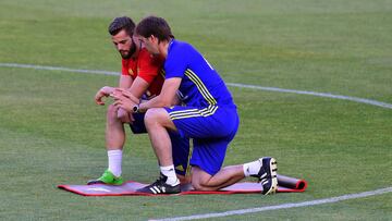 Nacho y Lopetegui, en la Selecci&oacute;n de Espa&ntilde;a.