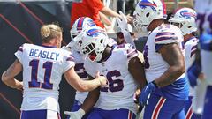 Four Buffalo Bills players will miss the next five days of practice after coming in close contact with a trainer that tested positive for Covid.