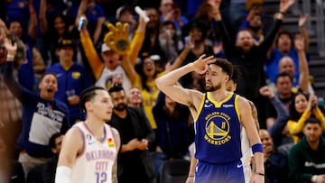 Partido extraordinario de los Warriors sin el lesionado Curry: Klay mete 12 triples y los de Kerr reparten 43 asistencias. Golpe en la mesa del campeón.