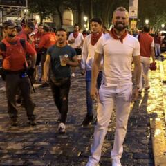 José Luis Higuera se fue a correr el encierro en Pamplona