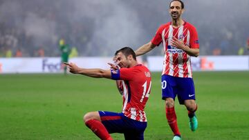 Soccer Football - Europa League Final - Olympique de Marseille vs Atletico Madrid - Groupama Stadium, Lyon, France - May 16, 2018 Atletico Madrid's Gabi celebrates scoring their third goal REUTERS/Gonzalo Fuentes TPX IMAGES OF THE DAY