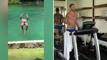 Sergio Ramos hace salto mortal al ritmo de Marc Anthony