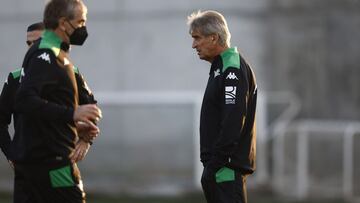 Pellegrini, en un entrenamiento.